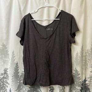 14th & Union double v neck gray T-shirt size XL